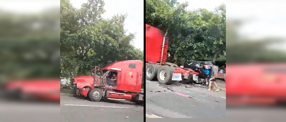 Reportan choque entre vehículo y cabezal en carretera de Oro