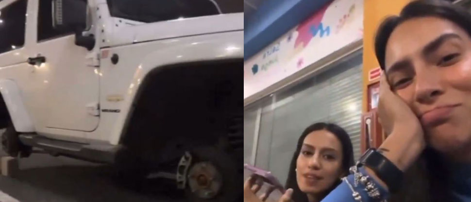 MÉXICO: Mujeres fueron por un comprado y encontraron su vehículo sin las llantas