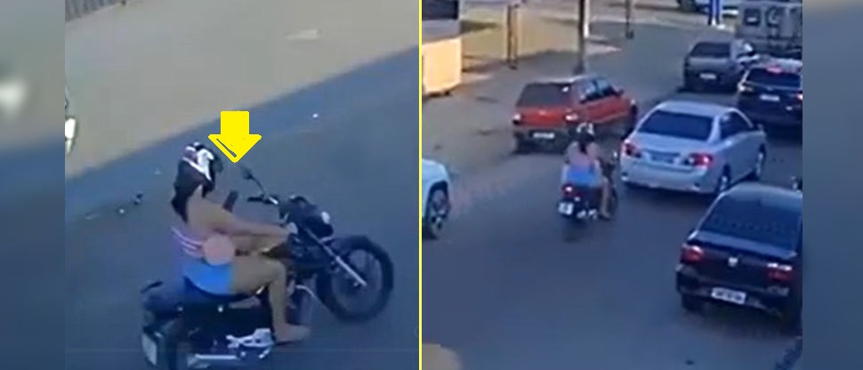 Joven motociclista choca por ir más pendiente en los mensajes del celular