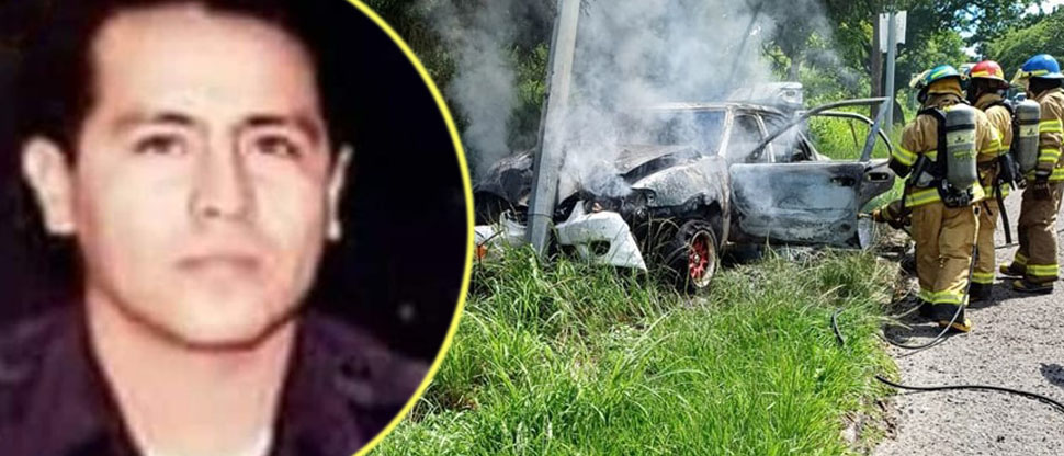 Él era Alexis, conductor que falleció tras accidentarse e incendiarse su vehículo en San Vicente