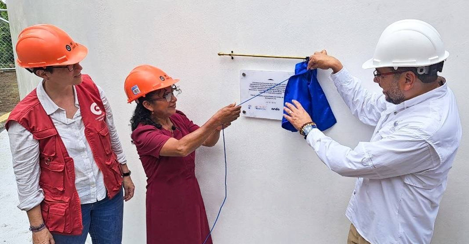 Inauguran proyecto de mejora en el sistema de agua en Cantón La Sabana, Nahuizalco