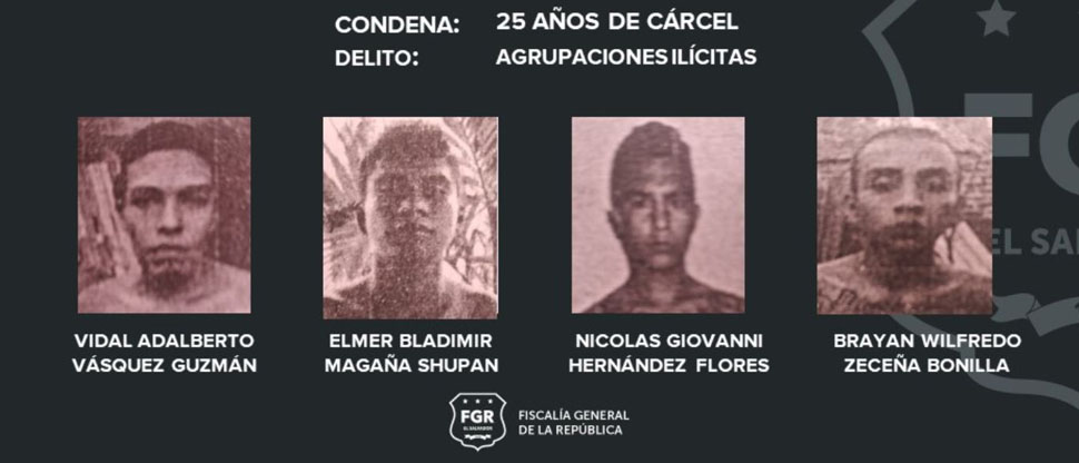 FGR logra condena de 25 años de prisión a 10 pandilleros de la 18