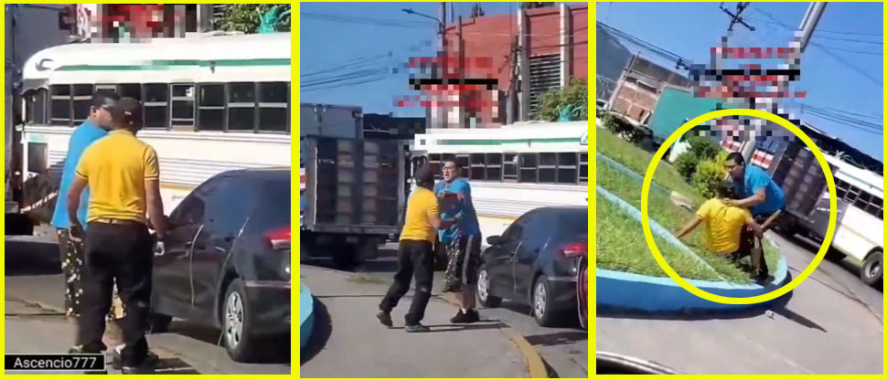 Conductores se van a los golpes en las cercanías del mercado La Tiendona