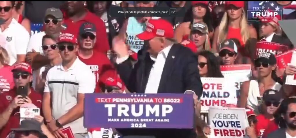 VIDEO | Este es el momento cuando Donald Trump es alcanzado por un disparo