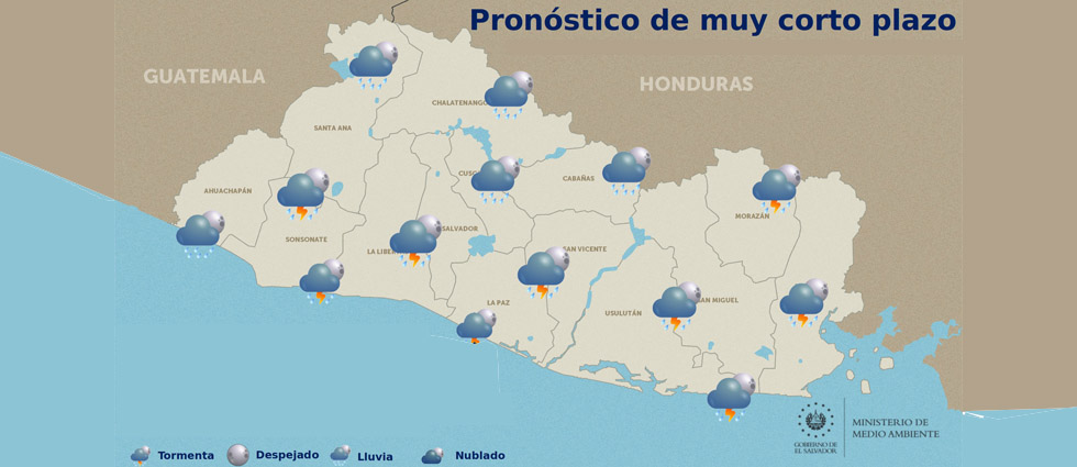 Lluvias y tormentas azotarán a El Salvador en las próximas horas