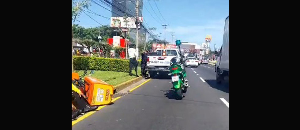 Delivery acaba lesionado tras accidente en Los Próceres