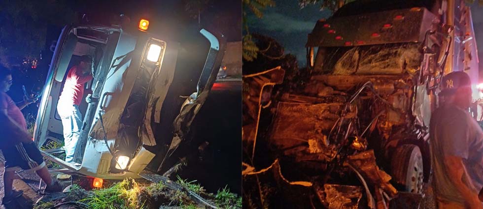 Conductor de camión fallece tras ser impactado por una rastra en la carretera de Oro