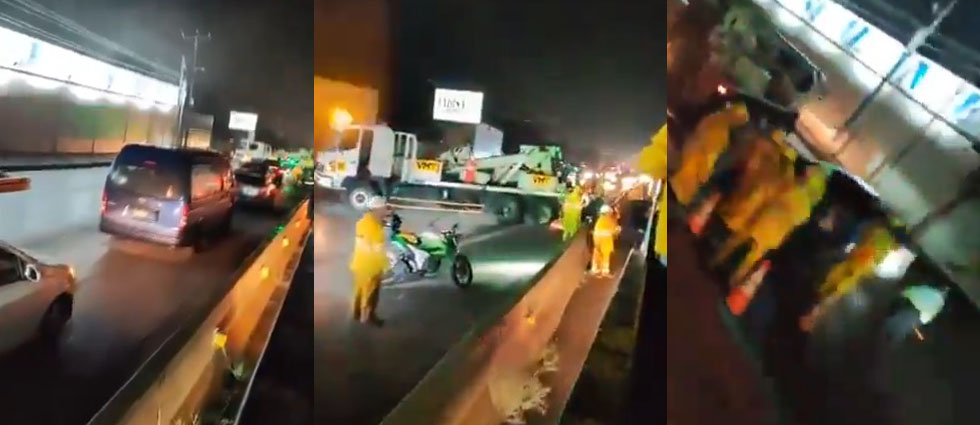 VMT atiende accidente en Los Chorros que ha colapsado el tráfico en la zona y alrededores