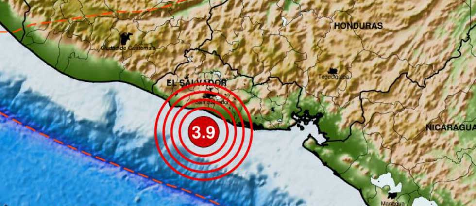 Sismo en La Libertad sacude parte de El Salvador esta mañana de lunes
