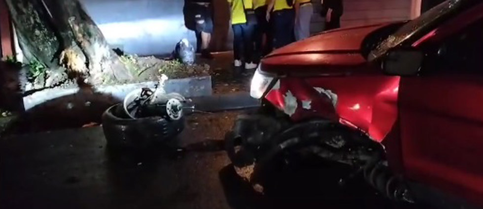 Joven mujer resulta lesionada tras accidente en colonia de San Salvador