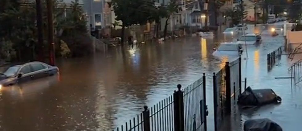 Estados Unidos: fuertes lluvias de las últimas horas inundan calles en Nueva Jersey