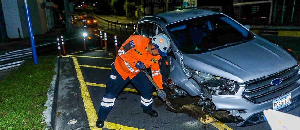 Capturan a joven ebrio que se accidentó en la avenida Jerusalén