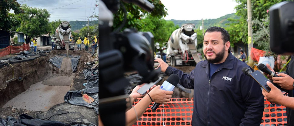MOP avanza en trabajos de cárcava en Campos Verdes 2, en el distrito de Colón, La Libertad