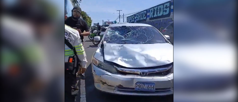 Tras persecución capturan a automovilista que atropelló a motociclista en la calle Sisimiles