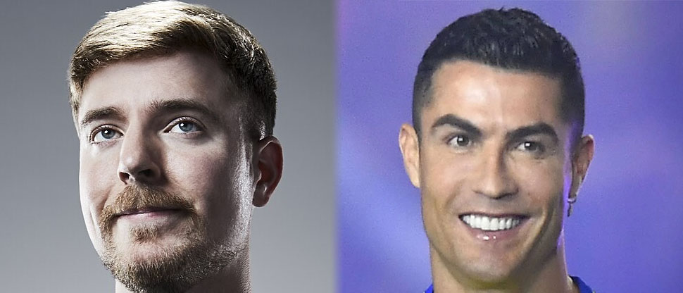 CR-7 pulveriza marca de Mr Beast superando los 10 millones de suscriptores en 24 horas