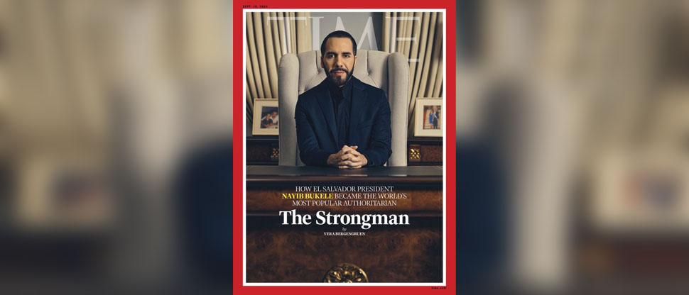 Presidente Bukele es portada en Revista Time