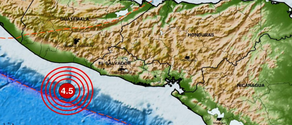 Sismo en costas de Guatemala también sacude parte de El Salvador