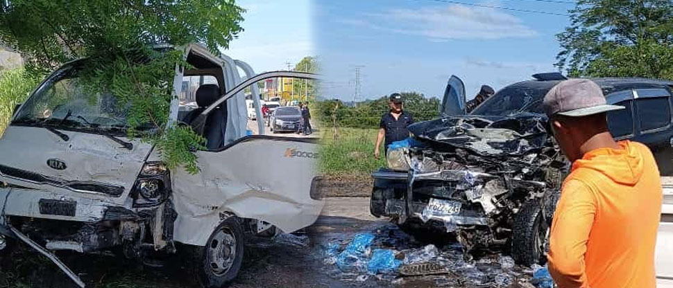 Conductores protagonizan aparatoso accidente en Santa Rosa de Lima