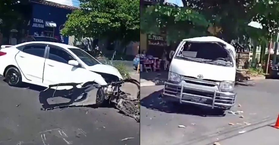 Irrespeto a señal de Alto provoca fuerte accidente en San Salvador
