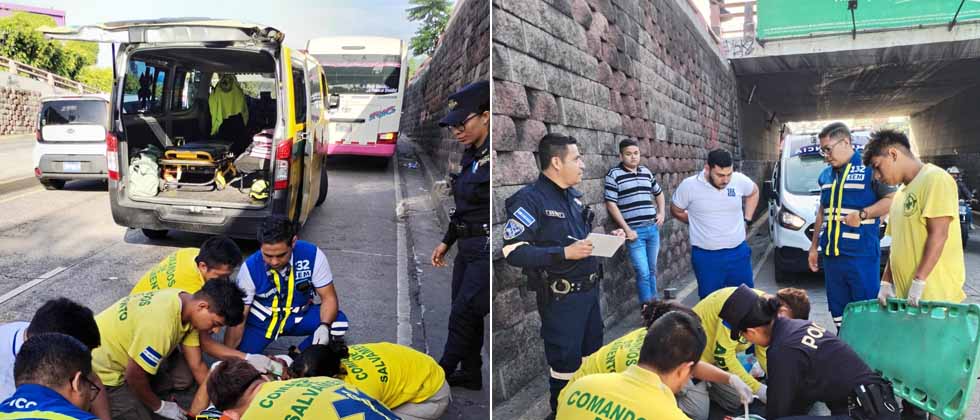 Adulto mayor cae de un microbús que circulaba con las puertas abiertas en San Salvador