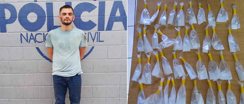 Agentes capturan a reconocido distribuidor de droga en Mejicanos