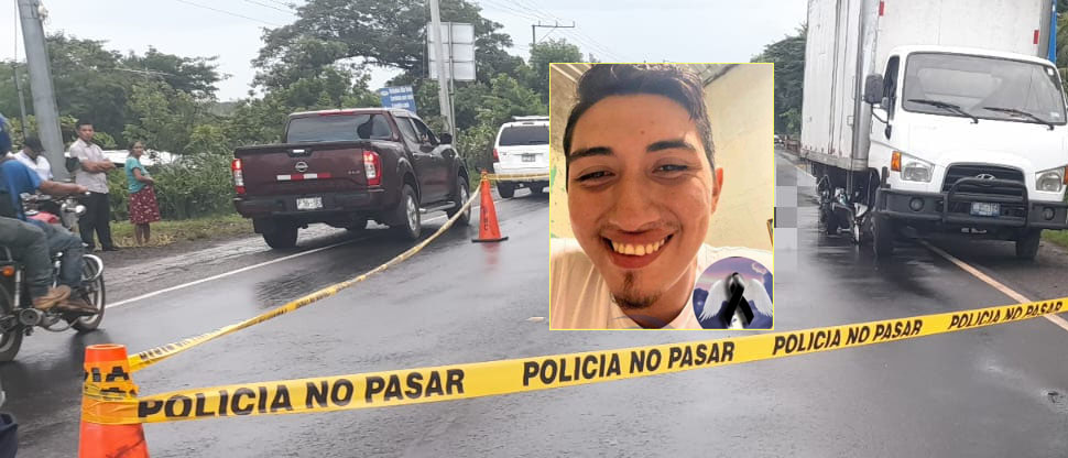 Él era Alexander, motociclista que falleció tras el impacto de camión que circulaba en sentido contrario