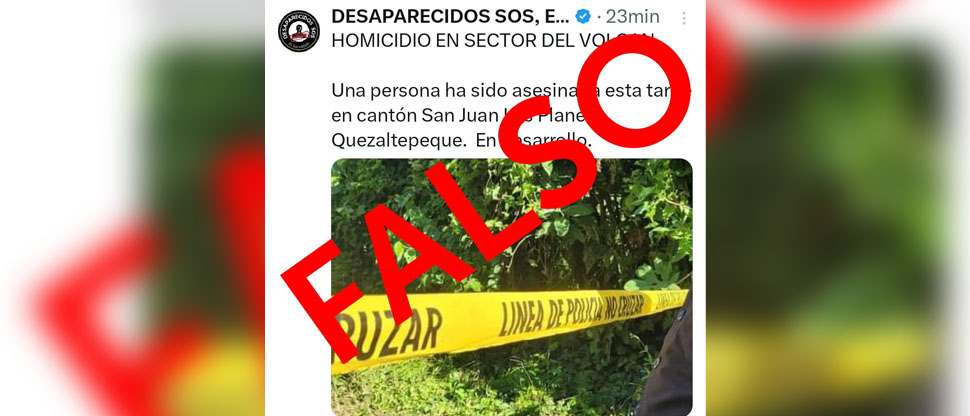 PNC desmiente información publicada de supuesto homicidio en Quezaltepeque