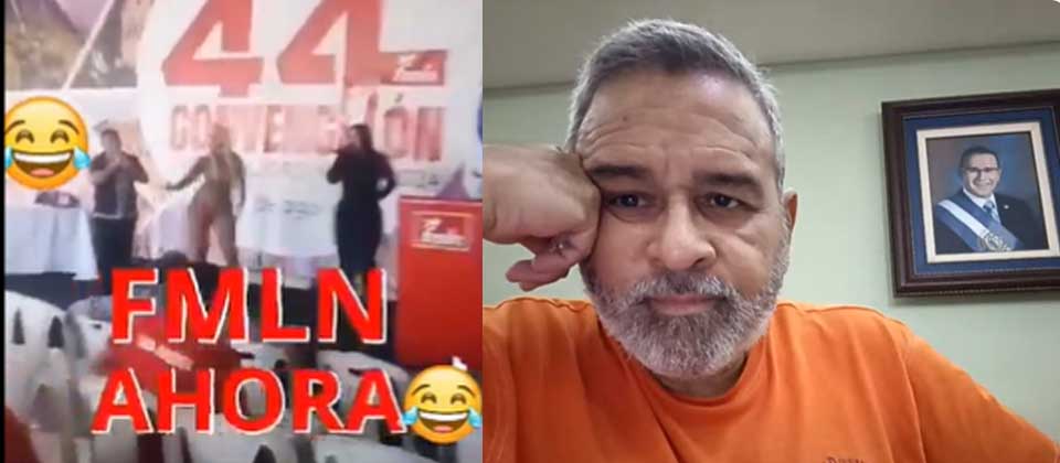 Prófugo Funes se burla del FMLN del show de adultos que brindó en su convención