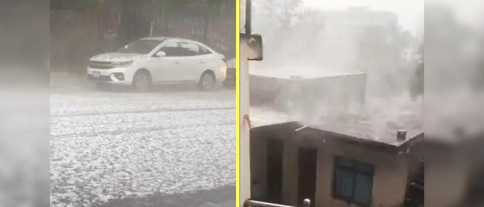 Lluvia de granizo del tamaño de una pelota de béisbol causan estragos en Ciudad de México