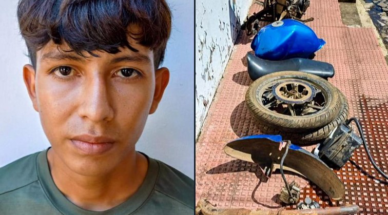 Sujeto hurtó una motociclista y pretendía venderla en partes