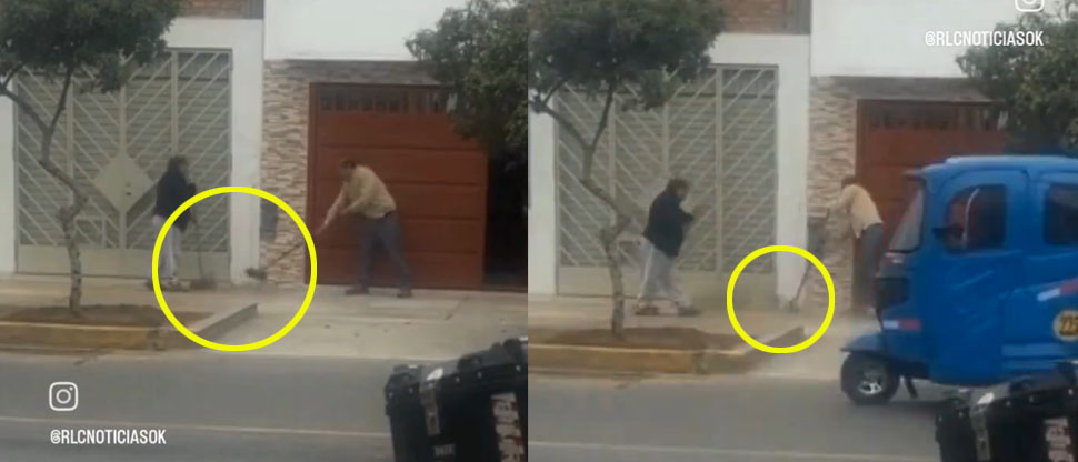 ARGENTINA: Al estilo don Ramón y la niña Florinda, vecinos se pelean mientras barren