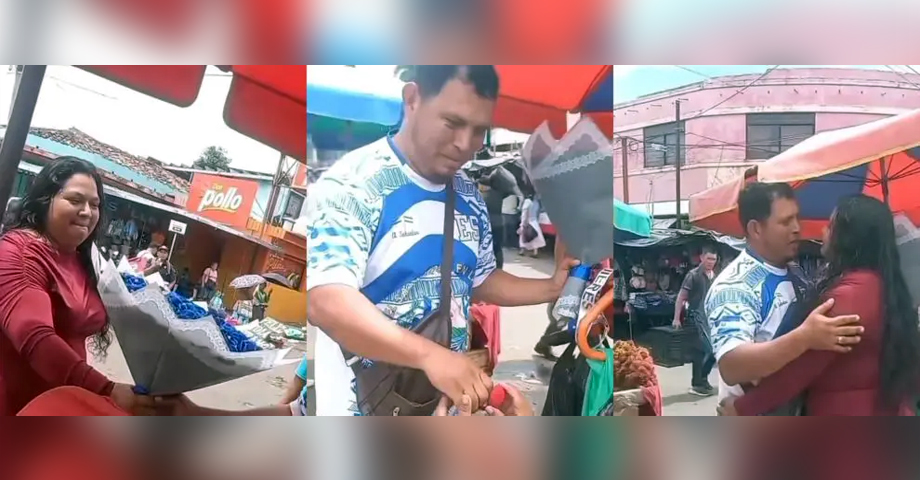 Mujer se viraliza tras pedirle matrimonio a su pareja en pleno mercado