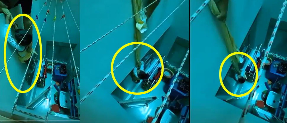 MÉXICO: Esposos olvidan llaves dentro de su casa y bajan a su hijo en una sábana para abrir la puerta