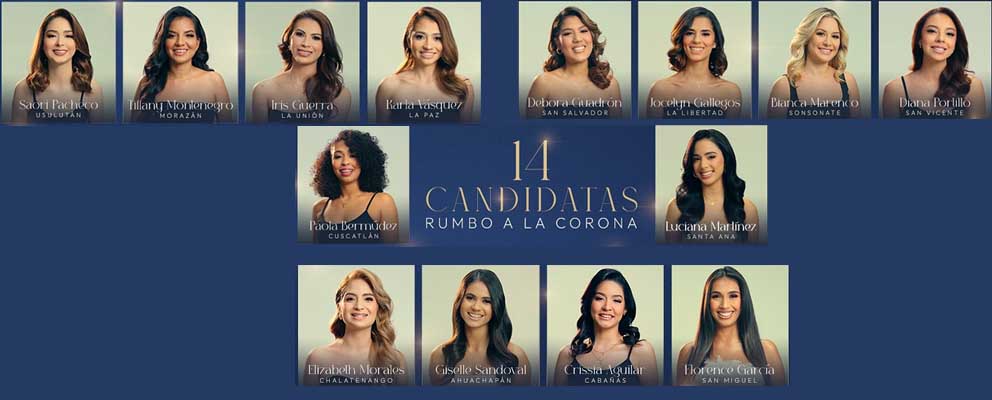 Ellas son las 14 candidatas que buscan ser Miss El Salvador 2024