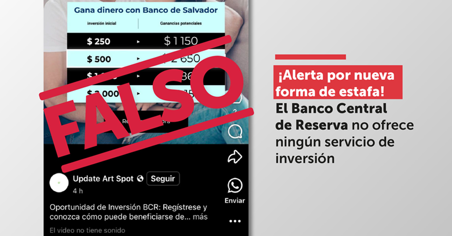 Advierten a los salvadoreños por modalidad de estafa difundida en redes sociales