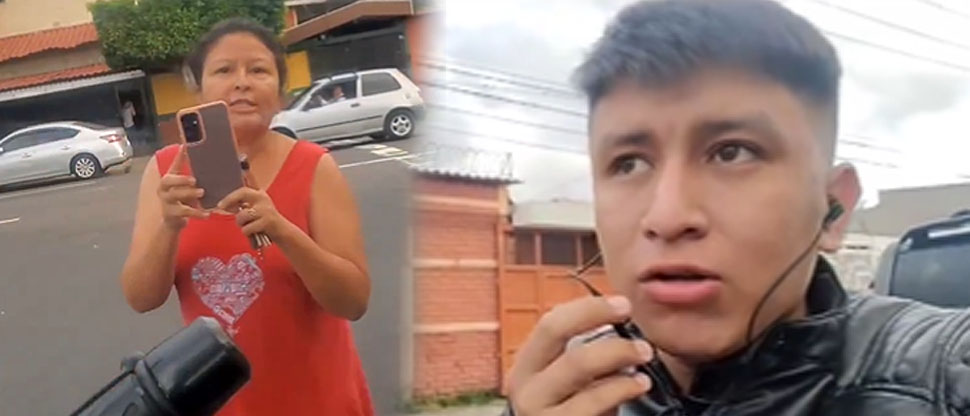 Mujer arremete contra motociclista de inDrive y lo acusa de ser un “poste” en colonia Zacamil