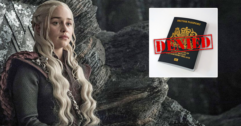 Niegan pasaporte a niña por tener el nombre de un personaje de Game of Thrones