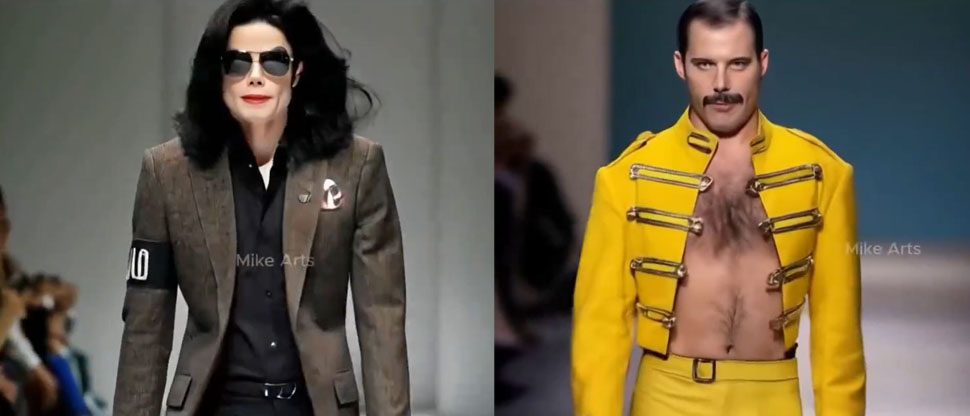 Con Inteligencia Artificial le dan vida a los artistas íconos del mundo y los ponen en una pasarela