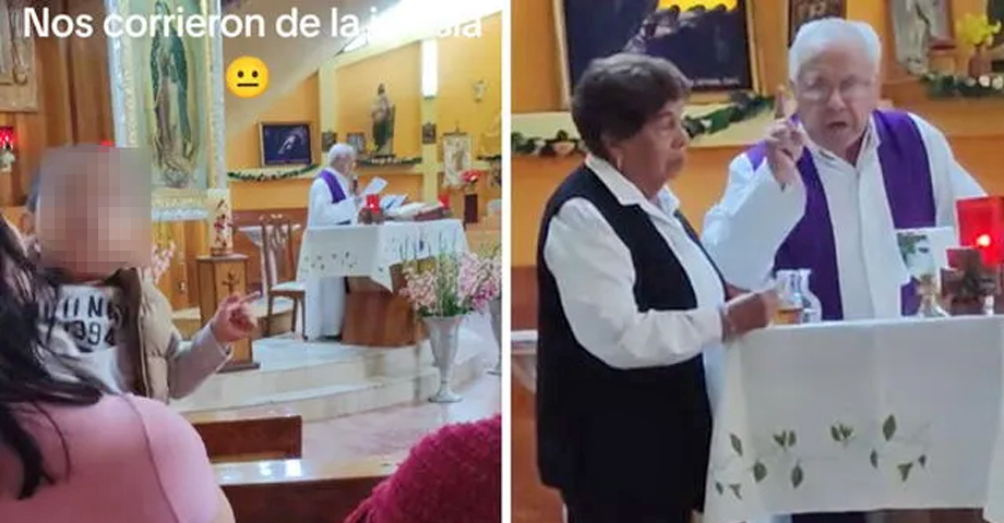 Sacerdote se queja por los gritos de un bebé y se arma una fuerte discusión en plena misa