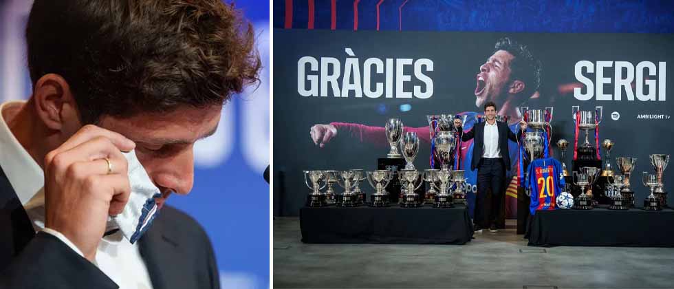 ¡Entre lágrimas!: Sergi Roberto se despide del Barcelona tras 18 años en el club
