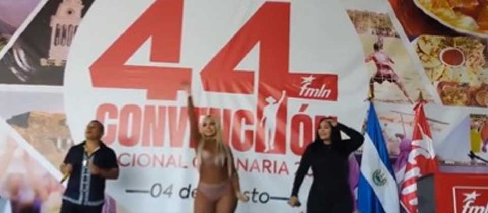 FMLN desarrolla show para adultos en convención donde el Chino Flores asumió su nuevo cargo