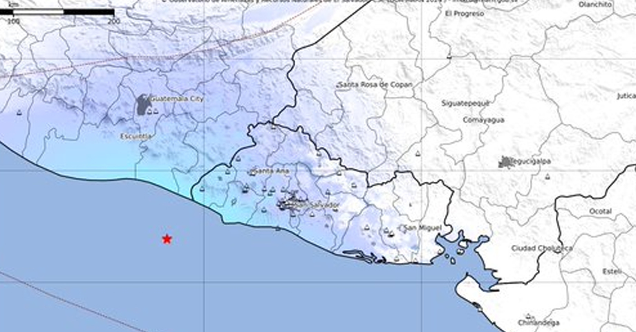 Sismo de 4.7 grados sacude al país esta tarde de sábado