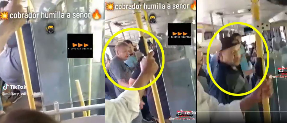 Graban a cobrador de bus de Soyapango golpeando a bolito porque no había pagado el pasaje