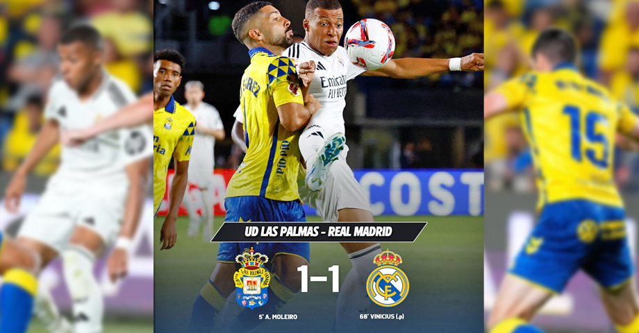 La Liga: Real Madrid rescata un punto ante el UD Las Palmas en Gran Canarias