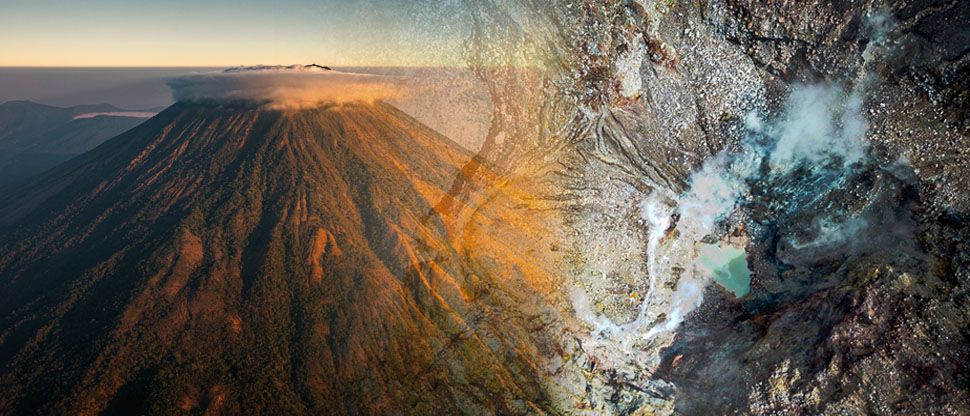 MARN detecta formación de pequeña laguna el cráter del volcán de San Miguel