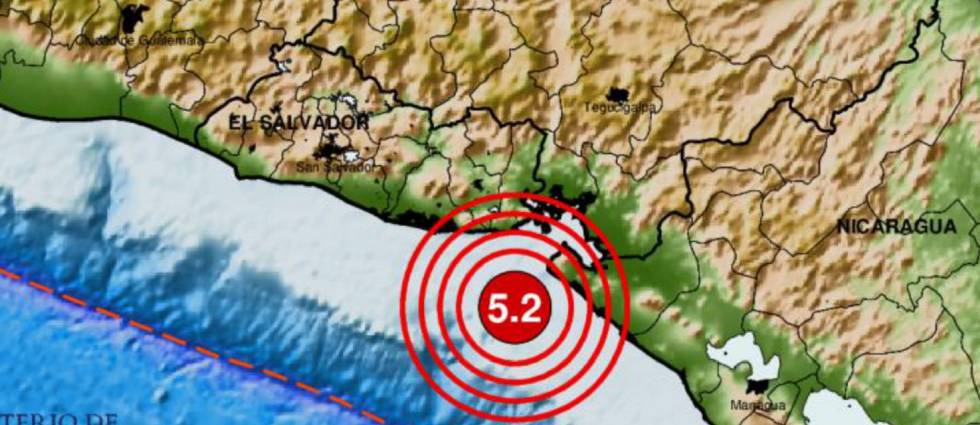 Fuerte sismo de 5.2 grados sacude a El Salvador durante la madrugada