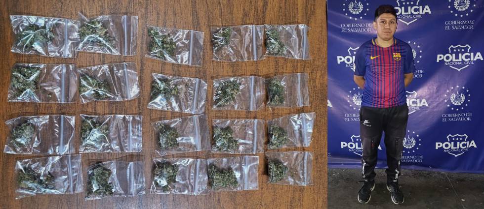 Capturan a sujeto cuando se disponía a vender droga en Santa Tecla