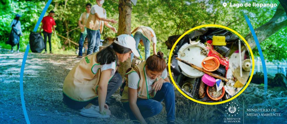 Finalizan exitosa jornada de limpieza en el lago de Ilopango: «Buscamos promover un cambio de mentalidad»