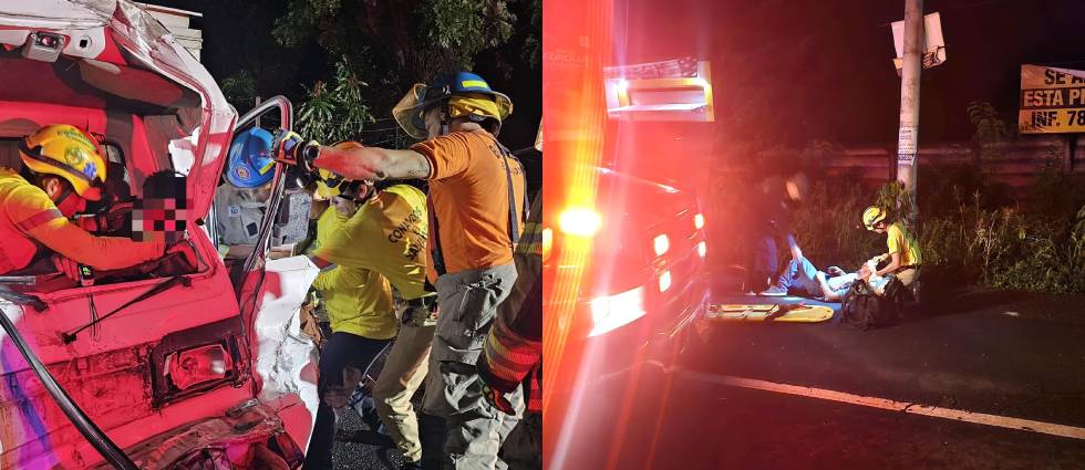 Grave accidente deja dos lesionados en Sonsonate: una de las víctimas estaba atrapada