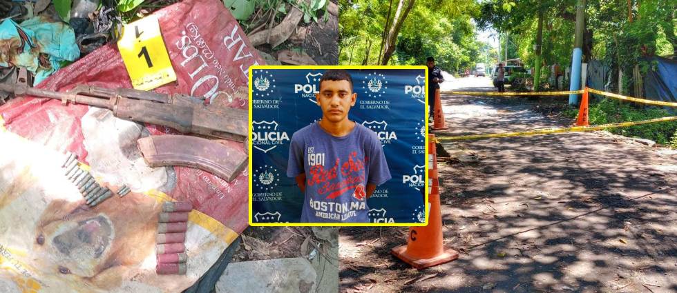 Arrestan a MS tras esconder un fusil en un desagüe de Sonsonate